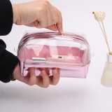 Clear pvc bag Transparent zipper travel pvc cosmetic bag