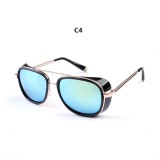 Superhot Male Steampunk Sunglasses Tony Stark Retro Vintage Eyewear Men Steampunk Sun Glasses UV400 oculos de sol 10208