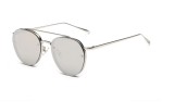 Women Sunglasses Round Fashion Female Alloy Frame Colorful Sunglasses Clear Mirror lens Women Brand Design Oculos de sol 86701