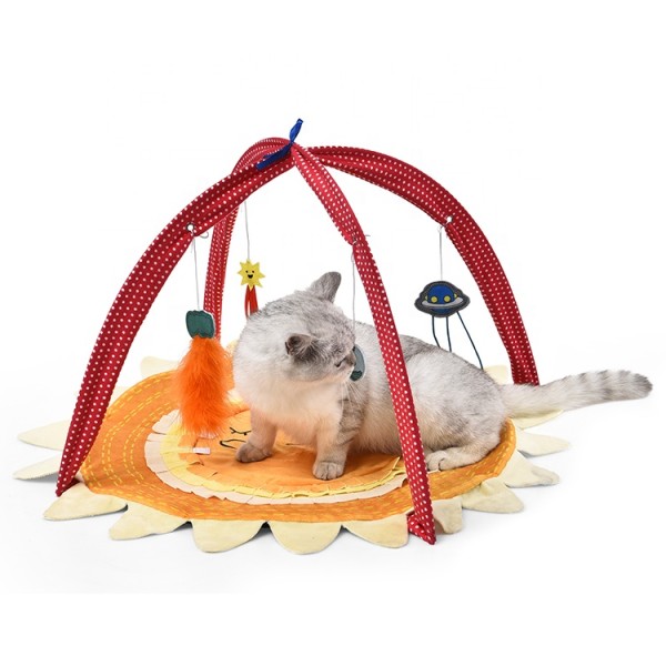 Cheap Cute Cat Tent With Hang Toys Balls