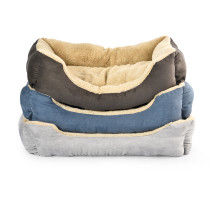 Large Soft Short Plush Faux Suede Fabric Pet Sofa Warm Detachable Dog Bed