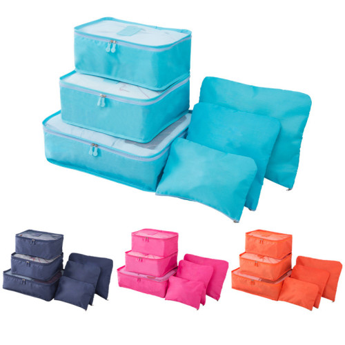 Light Weight Travel Luggage Organizer 6-1 Set Storage Bag Wholesale Customizable Logo Mesh Bag Flat Bag Set