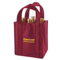 Competitive price high quality eco-friendly recycle 4 bottles carry non woven wine bag