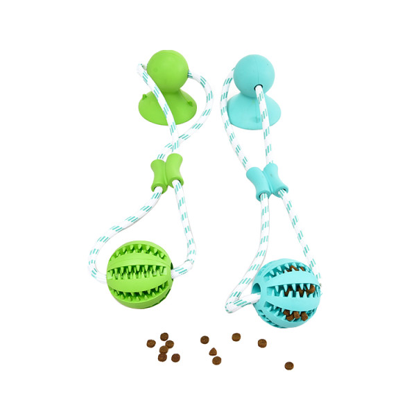 Dog Ball Sticks To Floor Suction Cup  Pull Dog Toy