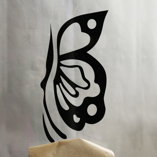 custom self adhesive car stickers butterfly, black butterfly wall sticker