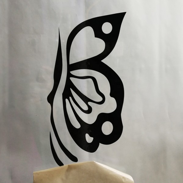custom self adhesive car stickers butterfly, black butterfly wall sticker