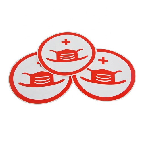Custom Screen printed weather resistant plastic round sticker