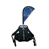 Factory customized promotional walking backpack advertising beach feather flag banner teardrop backpack flags