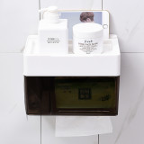 New  design no drill wall mounted adhesive plastic tissue paper box