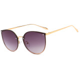 26133 Superhot Eyewear  New Design PC Lens High Quality Sun glasses fashion  Sweet cat eye Rivet Metal sunglasses