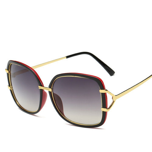 classic big frame sunglasses women metal wheel frame sunglasses fashion simple sun glasses UV400 oculos de sol feminino 104001