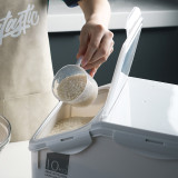 Kitchen Divide Automatic Rice  Storage Container Storage Box Cereal Grain Bucket Rice Bin Food Storage Container Rice Dispenser