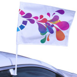 wholesale custom made printed plastic pole small window stands car flag