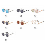 Superhot Eyewear 10861 Wholesale Gothic Round Metal Steampunk Sunglasses