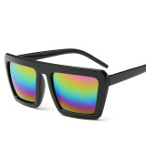 Fashion Vintage Square Frame Flat Top Big Frame Sunglasses Women Men Unisex Sun Glasses Eyeglasses Oculos de sol 109601