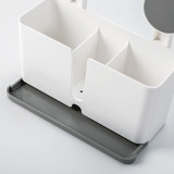 Taizhou New Design Bathroom storage shelf Adhesive No Drill Wall Mounted Electric Thoothbrush Storage Baskets