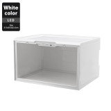 Clear Transparent Display Sound Control Stackable Acrylic Sneaker Side Open Magnetic Led Shoe Box Light