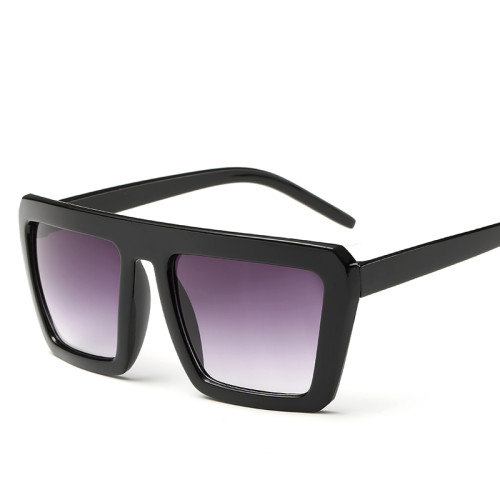 Fashion Vintage Square Frame Flat Top Big Frame Sunglasses Women Men Unisex Sun Glasses Eyeglasses Oculos de sol 109601