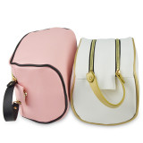 2020 Fashion new design large double zipper PU leather beauty makeup bag cosmetic case