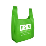 Promotion custom silk screen printing pp non woven t-shirt packaging bags