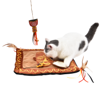 Lost Civilization Style Snuffle Pet Cat Activity Mat With Catnip Inside