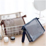 Promotional New Mesh pouch customized Cosmetic Clear Makeup Bag toiletries bag