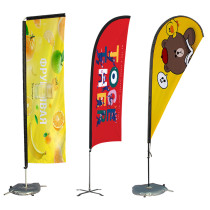 All aluminum pole of custom outdoor knife marketing fabric feather flag banner