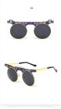Vintage Cool Steampunk Goggles Men Women Punk Sunglasses Gothic Sun Glasses Round Lens Shades Oculos lunettes 137801