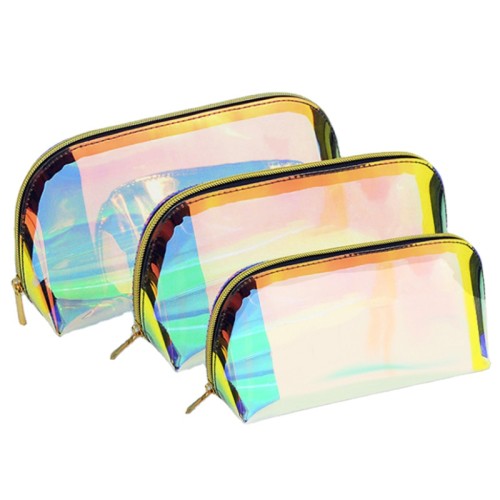 TPU Makeup Handbag Bags Transparent Plastic Fashion PVC Customized Tote Logo Style Pattern Zipper Pouch
