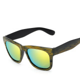 162101 Superhot PC Frame Wood Sunglasses Factory Polarized Bamboo Style Sun Glasses Female UV400 Reflection Lens Eyewear