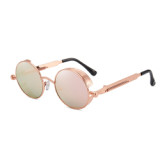 Superhot Eyewear 10861 Wholesale Gothic Round Metal Steampunk Sunglasses