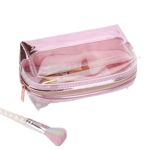 Clear pvc bag Transparent zipper travel pvc cosmetic bag