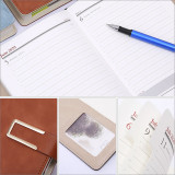Custom Snap Closure Daily Pu Leather Diary Planner With Pockets