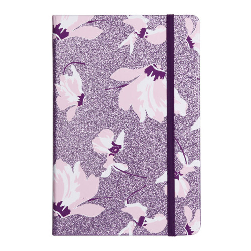 New Products 2022 Unique Custom Logo Journal Purple Glitter PU Leather Hardcover  Notebook Planner Sublimation