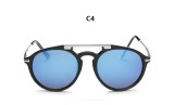 Fashion Cat Eye Sunglasses Women Vintage Semi-Rimless Sun Glasses Inspired Round Circle Sunglass 84301