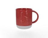 Hot sale 15 oz ceramic coffee mugs Unique geometric smart black and white ceramic coffee mug