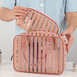 Ready or Custom Personalized Travel Clear Pvc Zip Lock Organizer  Clear Plastic Toilet Makeup Wash Cosmetic Bag