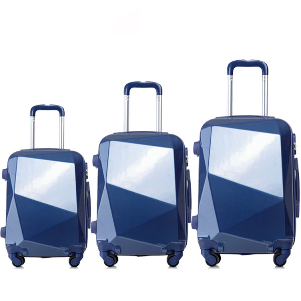 fashion shiny PC 20 24 28  trolley luggage sets with soft handle and slient spinner wheels