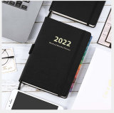A5 Hardcover Leather PU Weekly Daily Printing Custom Planner with Stickers