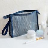 Promotional New Mesh pouch customized Cosmetic Clear Makeup Bag toiletries bag