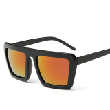 Fashion Vintage Square Frame Flat Top Big Frame Sunglasses Women Men Unisex Sun Glasses Eyeglasses Oculos de sol 109601