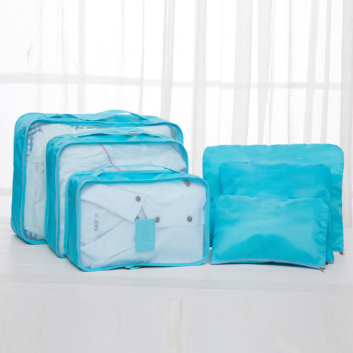 Light Weight Travel Luggage Organizer 6-1 Set Storage Bag Wholesale Customizable Logo Mesh Bag Flat Bag Set