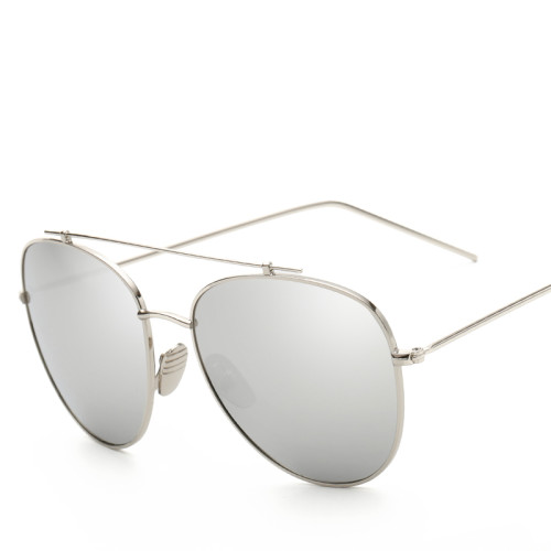 Superhot Fashion Unisex Pilot Sunglasses Women Men's Brand Designer Sun Glasses Silver Mirror Shades Metal Frame Oculos 157401