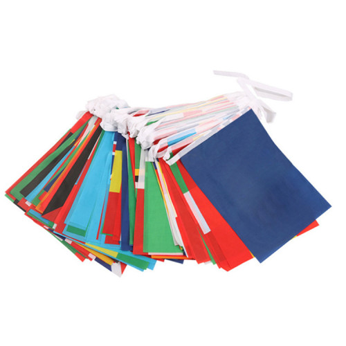 wholesale custom promotional triangle decorative outdoor bunting flags