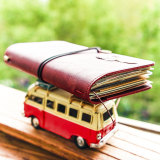 Custom Personalized Vintage Leather Travel Planner