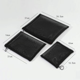 2020 Korean style customized three-piece set outdoor travel cosmetics storage bag Black makeup bag