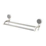 Chinese Home use products wholesale double poles wall mounted stainless steel bathroom adhesive towel racks