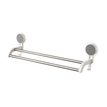 Chinese Home use products wholesale double poles wall mounted stainless steel bathroom adhesive towel racks