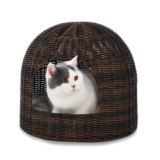 Cheap Price Modern Stylish Artical Rattan Material Cat Bed Tree House Furniture With Soft Cushion