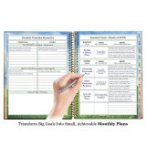 Custom Design Weekly Monthly Single Coil Spiral Goal Setting Planner